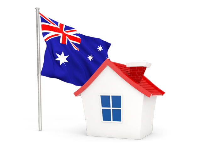 Домик с флагом. Скачать флаг. Австралийский Союз