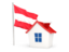 Austria. House with flag. Download icon.