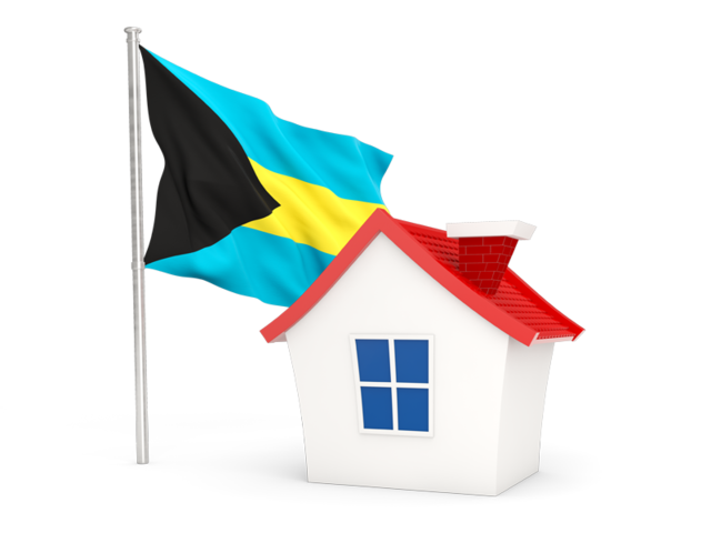 House with flag. Download flag icon of Bahamas at PNG format