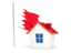 Bahrain. House with flag. Download icon.