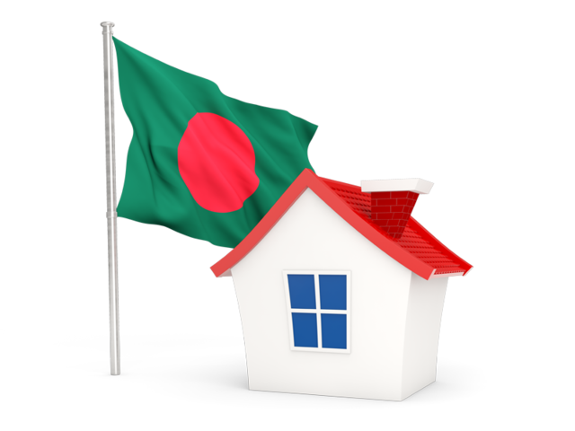 Домик с флагом. Скачать флаг. Бангладеш