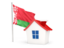 Belarus. House with flag. Download icon.