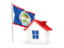 Belize. House with flag. Download icon.