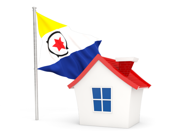 House with flag. Download flag icon of Bonaire at PNG format