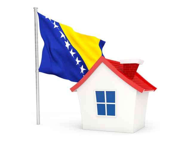 House with flag. Download flag icon of Bosnia and Herzegovina at PNG format