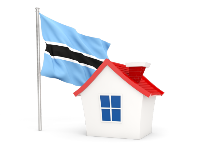 House with flag. Download flag icon of Botswana at PNG format