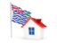 British Indian Ocean Territory. House with flag. Download icon.