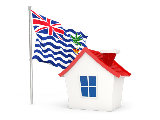House with flag. Download flag icon of British Indian Ocean Territory at PNG format