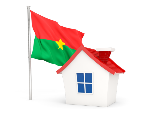 Домик с флагом. Скачать флаг. Буркина Фасо