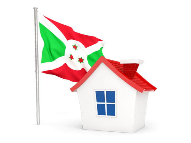 House with flag. Download flag icon of Burundi at PNG format