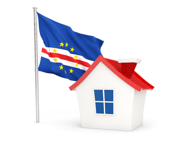 House with flag. Download flag icon of Cape Verde at PNG format