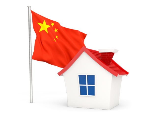 House with flag. Download flag icon of China at PNG format