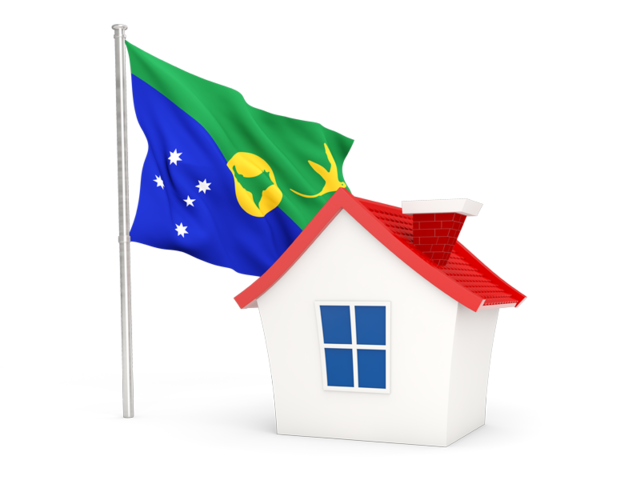 House with flag. Download flag icon of Christmas Island at PNG format