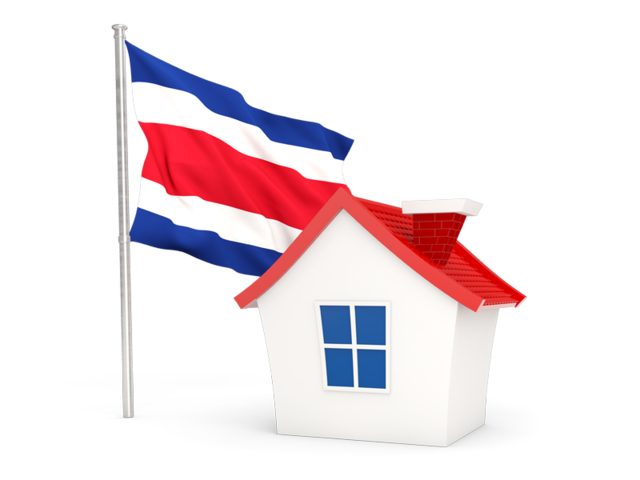 House with flag. Download flag icon of Costa Rica at PNG format