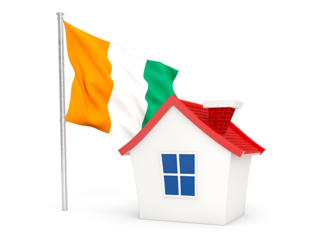 House with flag. Download flag icon of Cote d'Ivoire at PNG format