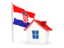 Croatia. House with flag. Download icon.