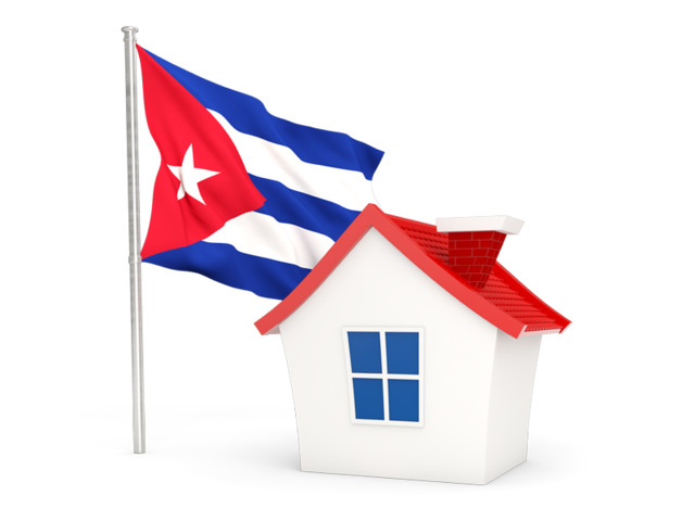 Домик с флагом. Скачать флаг. Куба
