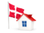 Denmark. House with flag. Download icon.