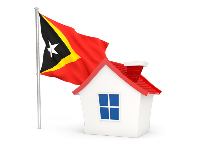 House with flag. Download flag icon of East Timor at PNG format