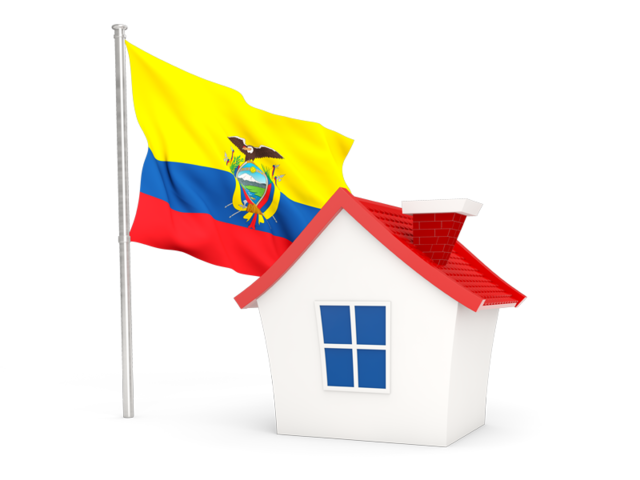 House with flag. Download flag icon of Ecuador at PNG format