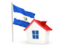 Сальвадор. Домик с флагом. Скачать иконку.