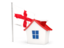 England. House with flag. Download icon.