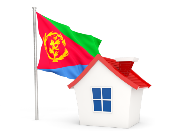 House with flag. Download flag icon of Eritrea at PNG format