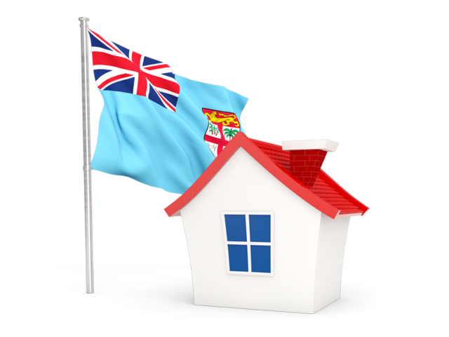 House with flag. Download flag icon of Fiji at PNG format