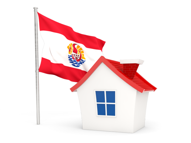 House with flag. Download flag icon of French Polynesia at PNG format