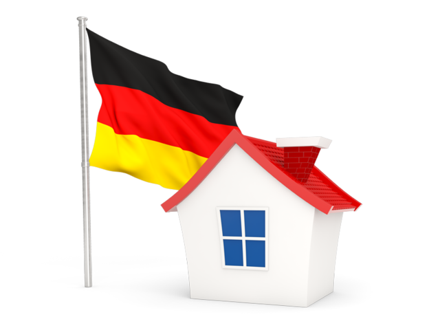 House with flag. Download flag icon of Germany at PNG format