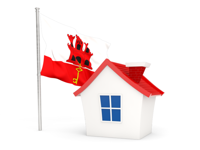 House with flag. Download flag icon of Gibraltar at PNG format
