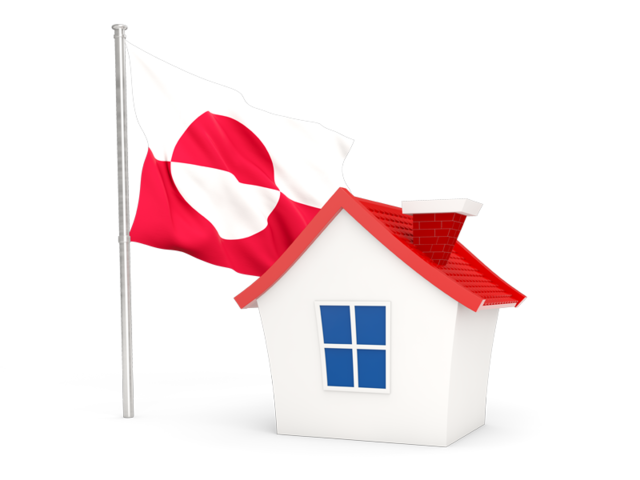 House with flag. Download flag icon of Greenland at PNG format