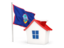 Guam. House with flag. Download icon.