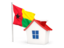 Guinea-Bissau. House with flag. Download icon.