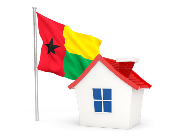 House with flag. Download flag icon of Guinea-Bissau at PNG format