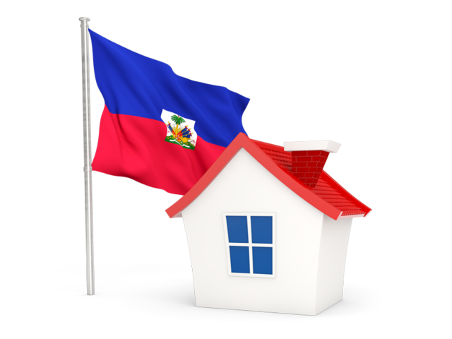 House with flag. Download flag icon of Haiti at PNG format