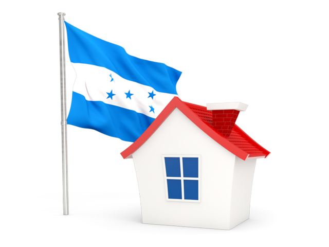 House with flag. Download flag icon of Honduras at PNG format