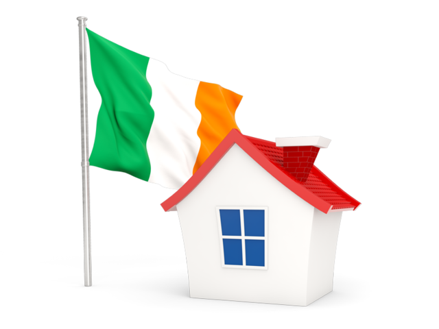 House with flag. Download flag icon of Ireland at PNG format