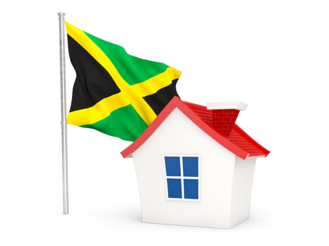 House with flag. Download flag icon of Jamaica at PNG format