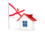 Jersey. House with flag. Download icon.