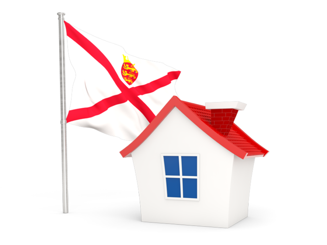 House with flag. Download flag icon of Jersey at PNG format