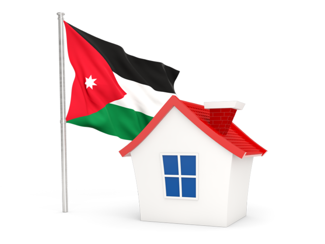 House with flag. Download flag icon of Jordan at PNG format