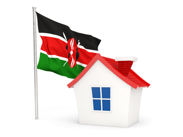 House with flag. Download flag icon of Kenya at PNG format