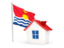 Kiribati. House with flag. Download icon.