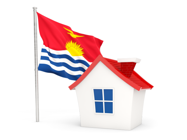 House with flag. Download flag icon of Kiribati at PNG format