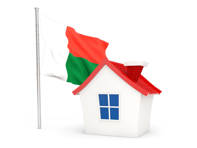 House with flag. Download flag icon of Madagascar at PNG format