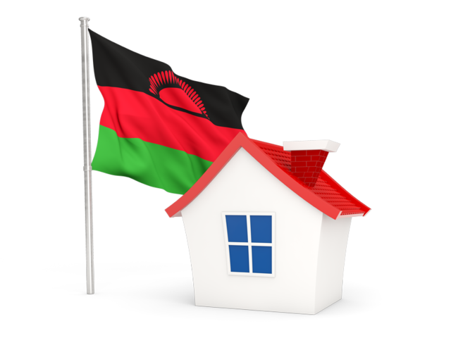 House with flag. Download flag icon of Malawi at PNG format