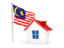 Malaysia. House with flag. Download icon.