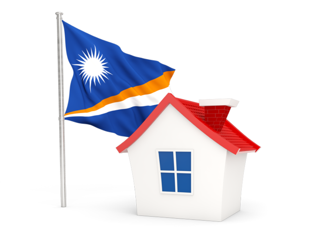 House with flag. Download flag icon of Marshall Islands at PNG format