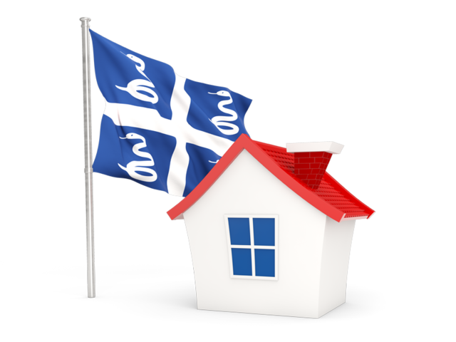 House with flag. Download flag icon of Martinique at PNG format